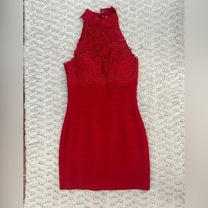 Sherri Hill 32048 Red Bandage Dress